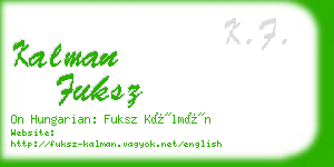 kalman fuksz business card